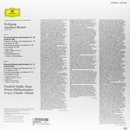 Piano Concertos · Piano Concertos No. 20 &amp; 21