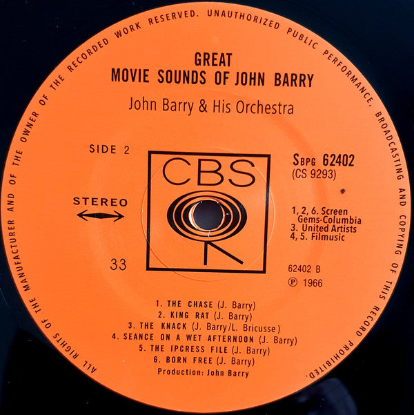 The Great Movie Sounds Of John Barry