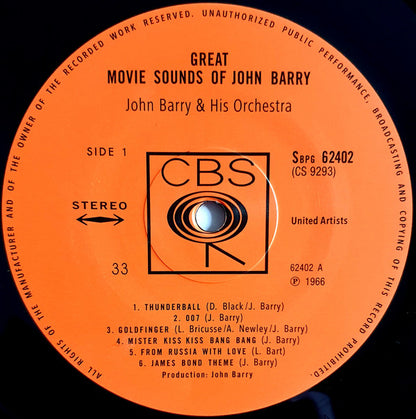 The Great Movie Sounds Of John Barry