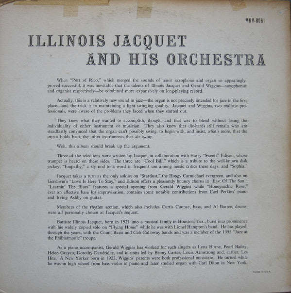 Illinois Jacquet And His Orchestra